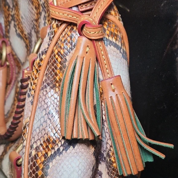 Dooney & Bourke Multicolor Snake Print Shoulder Bag - Picture 3 of 10